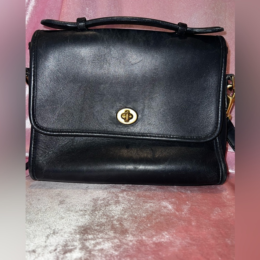 Vintage 1980’s coach court bag. Made in USA. Navy blue. - Picture 3 of 17